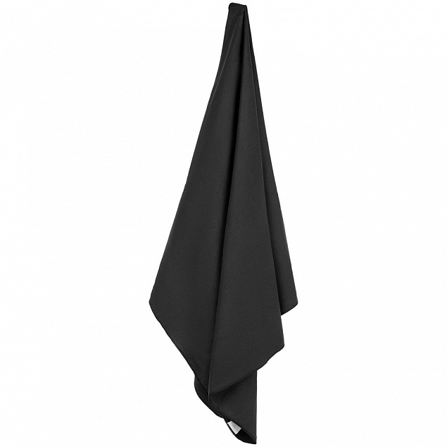 Спортивное полотенце Vigo Small, черное с логотипом в Астрахани заказать по выгодной цене в кибермаркете AvroraStore