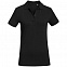Рубашка поло женская Inspire черная с логотипом в Астрахани заказать по выгодной цене в кибермаркете AvroraStore