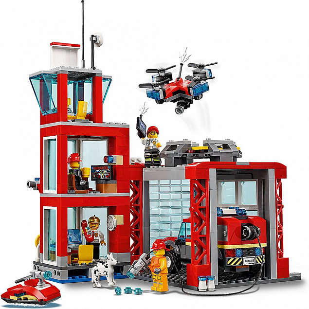 Конструктор «LEGO City. Пожарное депо» с логотипом в Астрахани заказать по выгодной цене в кибермаркете AvroraStore