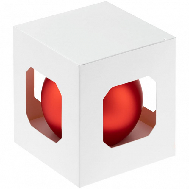 Елочный шар Finery Matt, 8 см, матовый красный с логотипом в Астрахани заказать по выгодной цене в кибермаркете AvroraStore
