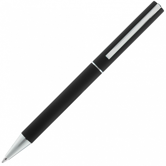 Ручка шариковая Blade Soft Touch, черная с логотипом в Астрахани заказать по выгодной цене в кибермаркете AvroraStore