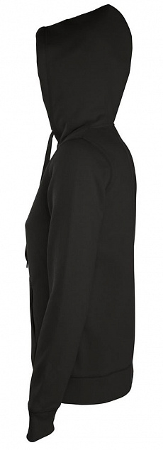 Толстовка женская на молнии с капюшоном Seven Women, серый меланж с логотипом в Астрахани заказать по выгодной цене в кибермаркете AvroraStore