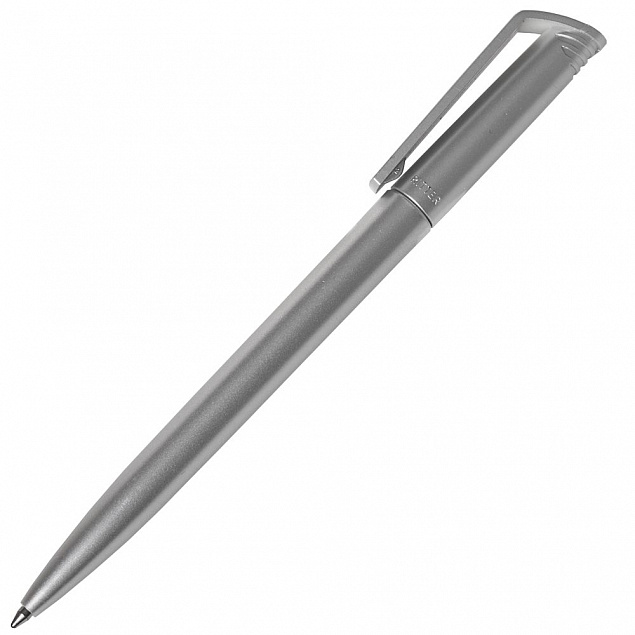 Ручка шариковая Flip Silver, серебристая с логотипом в Астрахани заказать по выгодной цене в кибермаркете AvroraStore