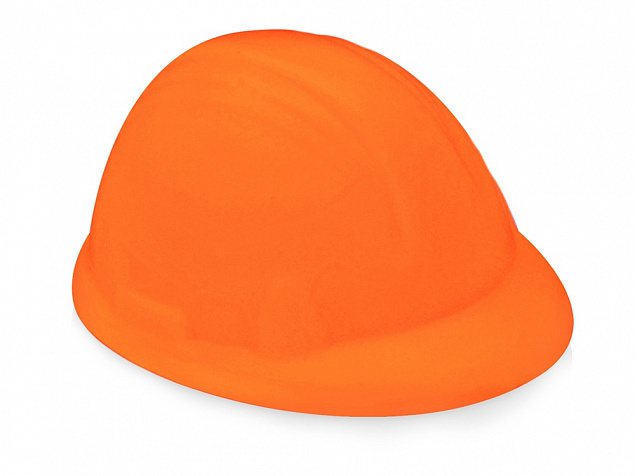 Антистресс Каска оранжевый с логотипом в Астрахани заказать по выгодной цене в кибермаркете AvroraStore