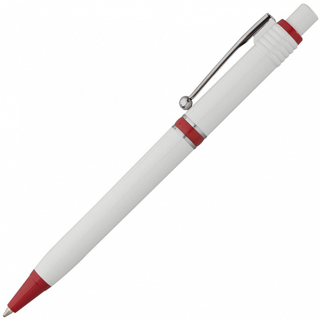 Ручка шариковая Raja, красная с логотипом в Астрахани заказать по выгодной цене в кибермаркете AvroraStore