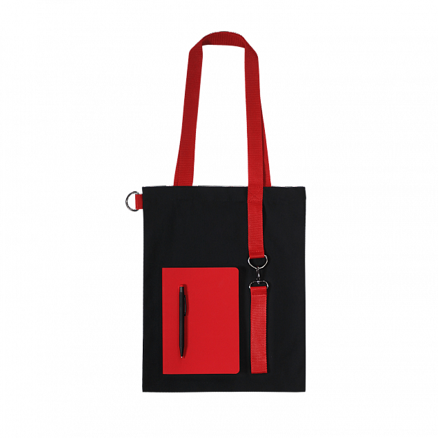 Набор Bplanner casual (чёрный с красным) с логотипом в Астрахани заказать по выгодной цене в кибермаркете AvroraStore