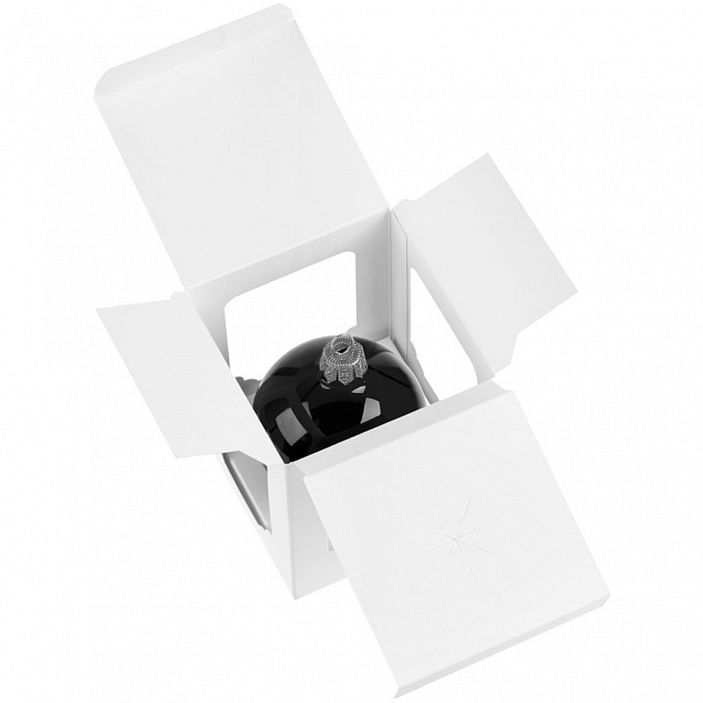 Елочный шар Gala Night в коробке, черный, 6 см с логотипом в Астрахани заказать по выгодной цене в кибермаркете AvroraStore