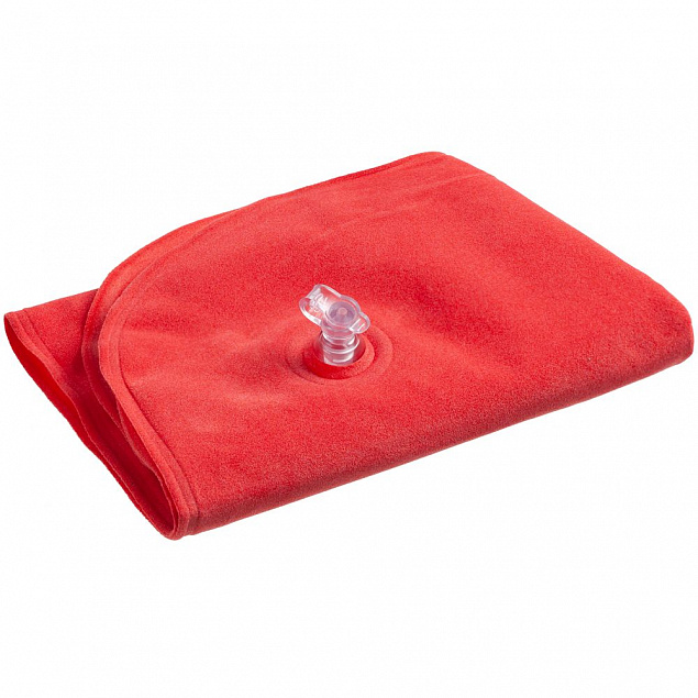 Надувная подушка под шею в чехле Sleep, красная с логотипом в Астрахани заказать по выгодной цене в кибермаркете AvroraStore