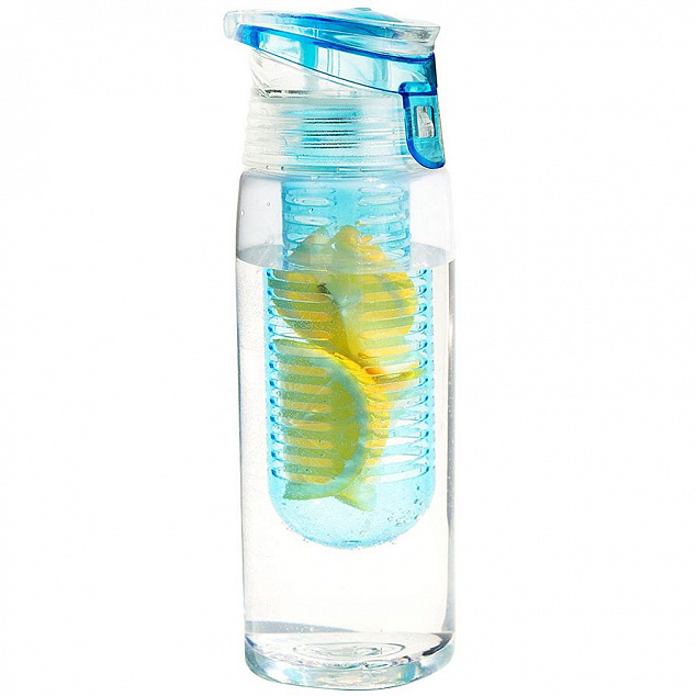 Бутылка для воды Flavour It 2 Go, голубая с логотипом в Астрахани заказать по выгодной цене в кибермаркете AvroraStore
