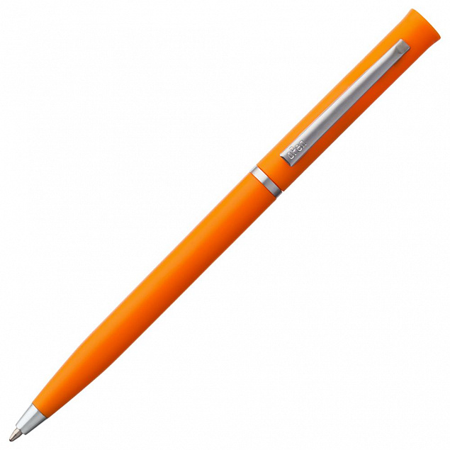 Ручка шариковая Euro Chrome, оранжевая с логотипом в Астрахани заказать по выгодной цене в кибермаркете AvroraStore