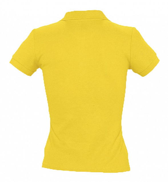 Рубашка поло женская PEOPLE 210, желтая с логотипом в Астрахани заказать по выгодной цене в кибермаркете AvroraStore