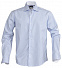 Рубашка мужская в полоску RENO, голубая с логотипом в Астрахани заказать по выгодной цене в кибермаркете AvroraStore