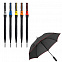 Зонт-трость Jenna, черный с желтым с логотипом в Астрахани заказать по выгодной цене в кибермаркете AvroraStore
