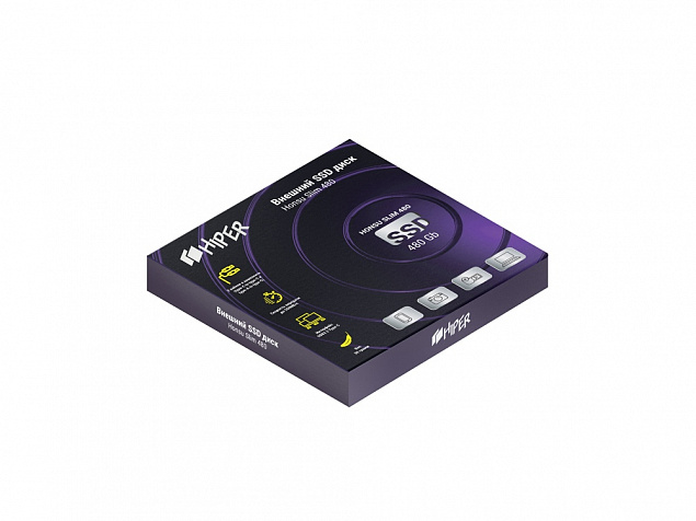 Внешний SSD накопитель «Honsu Slim 480» 480GB USB3.1 Type-C Slim с логотипом в Астрахани заказать по выгодной цене в кибермаркете AvroraStore