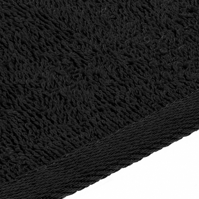 Полотенце Soft Me Light ver.2, малое, черное с логотипом в Астрахани заказать по выгодной цене в кибермаркете AvroraStore