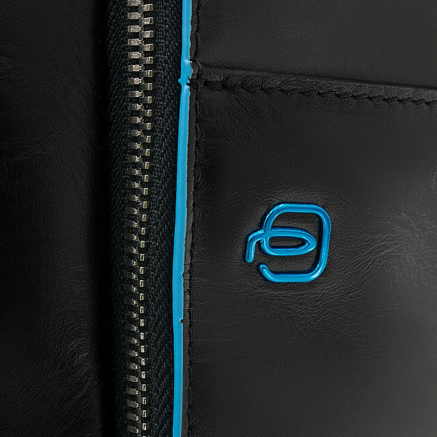 Сумка с отделением для ноутбука Piquadro Blue Square, черная с логотипом в Астрахани заказать по выгодной цене в кибермаркете AvroraStore