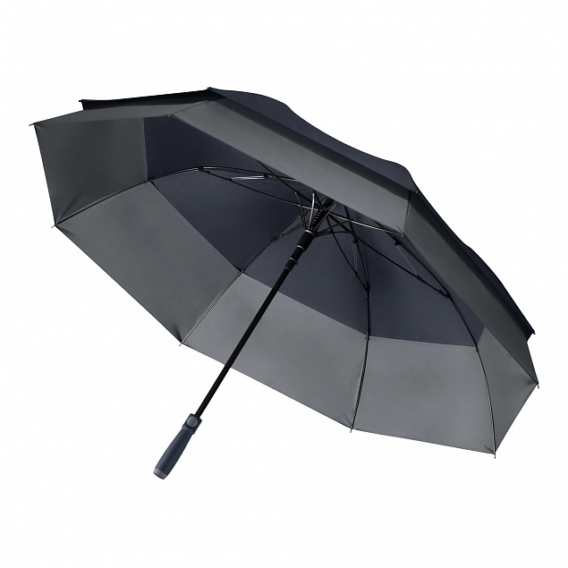 Зонт-трость Portobello Bora, синий/серый с логотипом в Астрахани заказать по выгодной цене в кибермаркете AvroraStore