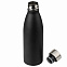 Термобутылка вакуумная герметичная, Fresco, 500 ml, черная с логотипом в Астрахани заказать по выгодной цене в кибермаркете AvroraStore