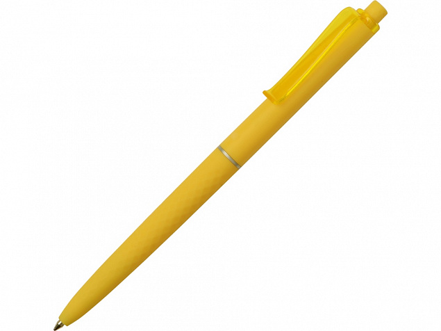 Ручка пластиковая soft-touch шариковая Plane, желтый с логотипом в Астрахани заказать по выгодной цене в кибермаркете AvroraStore