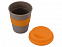 Стакан с силиконовой крышкой Café, оранжевый с логотипом в Астрахани заказать по выгодной цене в кибермаркете AvroraStore