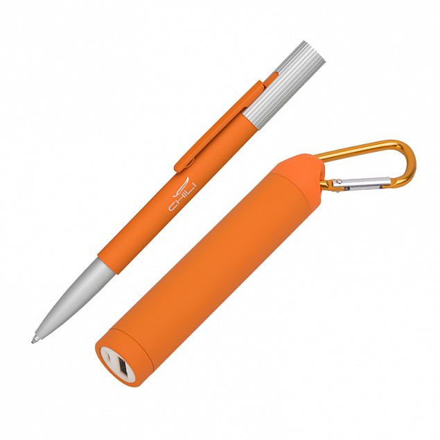 Набор ручка "Clas" + зарядное устройство "Minty" 2800 mAh в футляре, покрытие soft touch с логотипом в Астрахани заказать по выгодной цене в кибермаркете AvroraStore