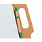 Блокнот MAKRON A5 на пружине с шариковой ручкой, рециклированный картон, бежевый с логотипом в Астрахани заказать по выгодной цене в кибермаркете AvroraStore