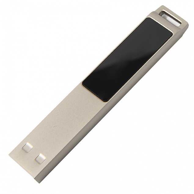 USB flash-карта LED с белой подсветкой (32Гб), серебристая, 6,6х1,2х0,45 см, металл с логотипом в Астрахани заказать по выгодной цене в кибермаркете AvroraStore