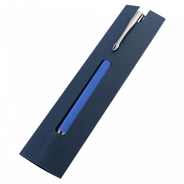 Чехол для ручки &quot;Каплан&quot;, синий с логотипом в Астрахани заказать по выгодной цене в кибермаркете AvroraStore