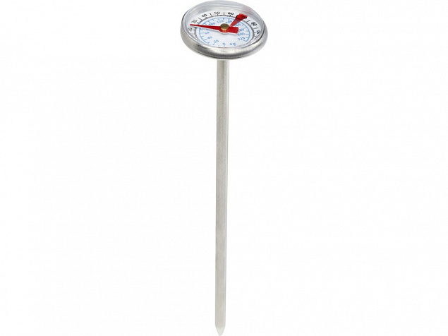 Met Термометр для барбекю, серебристый с логотипом в Астрахани заказать по выгодной цене в кибермаркете AvroraStore