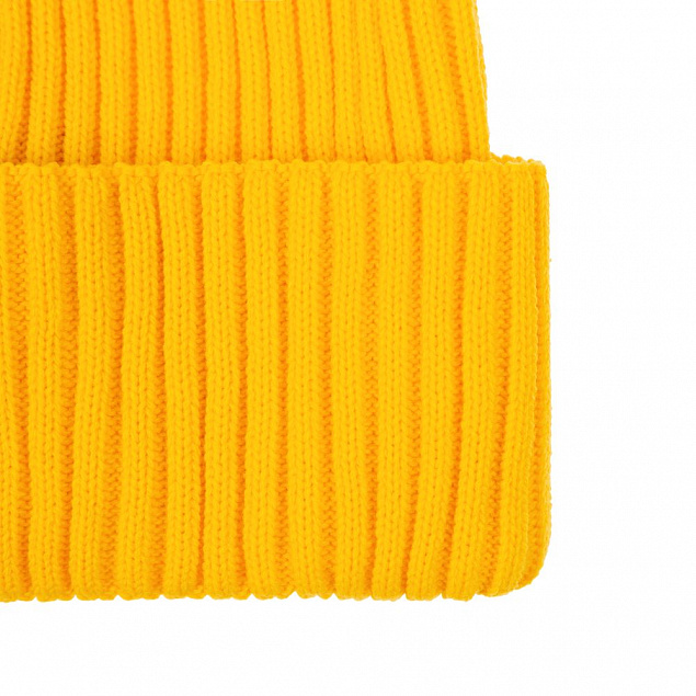 Шапка Yong, желтая с логотипом в Астрахани заказать по выгодной цене в кибермаркете AvroraStore