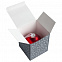 Елочный шар «Скандинавский узор», 8 см, красный с логотипом в Астрахани заказать по выгодной цене в кибермаркете AvroraStore