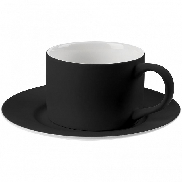 Чайная пара Best Morning, черная с логотипом в Астрахани заказать по выгодной цене в кибермаркете AvroraStore