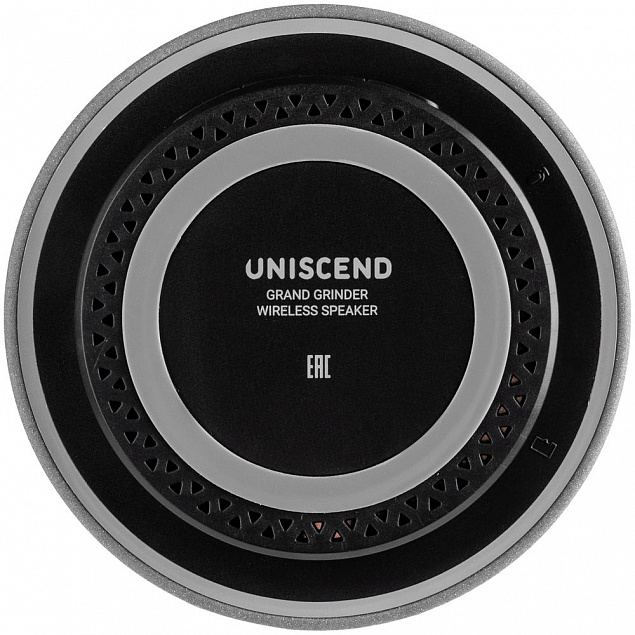 Беспроводная колонка Uniscend Grand Grinder, серая с логотипом в Астрахани заказать по выгодной цене в кибермаркете AvroraStore
