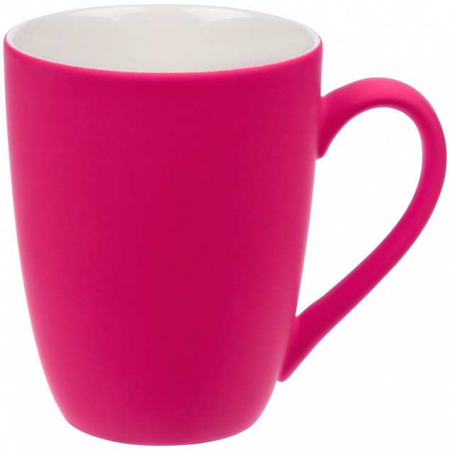 Кружка Good Morning с покрытием софт-тач, ярко-розовая (фуксия) с логотипом в Астрахани заказать по выгодной цене в кибермаркете AvroraStore