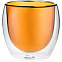 Стакан с двойными стенками Glass Bubble, желтый с логотипом в Астрахани заказать по выгодной цене в кибермаркете AvroraStore
