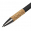 Ручка шариковая Cork, черная с логотипом в Астрахани заказать по выгодной цене в кибермаркете AvroraStore